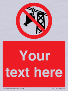 Custom prohibition do not fly kites near overhead electrical power lines